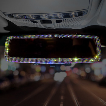 Интериор на автомобила Декор на огледалото за обратно виждане Странични кристали Bling Diamond Ornament Капак на огледалото за обратно виждане Автоаксесоари за жени