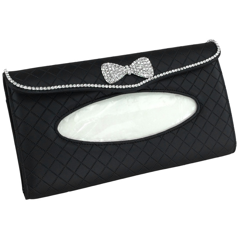 1 vnt Automobilinis Kalnų krištolinis servetėlių laikiklis Vidaus apdaila Krištolinių audinių laikymo dėžutė Automobilių priedai Moteriškas automobilis