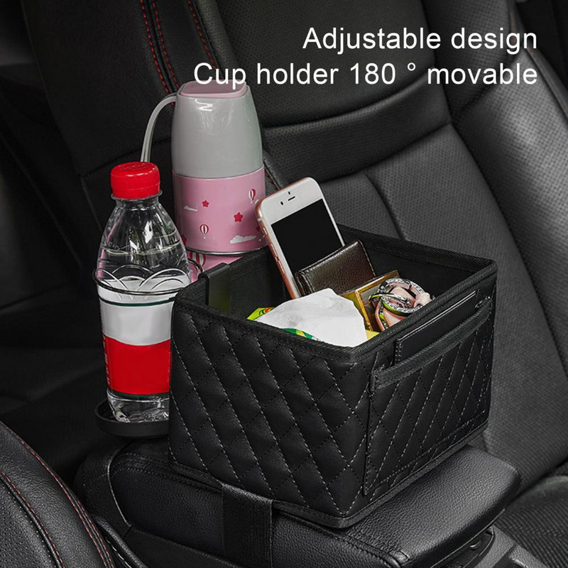 Autós italtartó nagy kapacitású, erős teherbírású, rendben tartható autó vizes pohártartó papírzsebkendős doboz autós tárolódoboz Autós kellékek