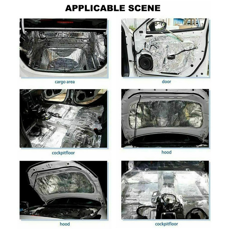 Χαλάκι απόσβεσης ήχου 10 τμχ Αθόρυβο συμπαγές φορτηγό με κουκούλα 5mm με κλειστό αφρό κυψέλης Auto Sound Deadening Damping Mat