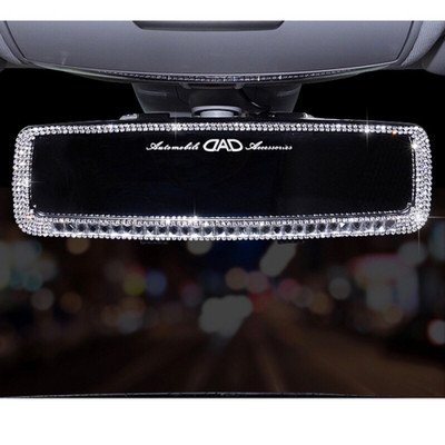 Automobilio galinio vaizdo veidrodžio dekoravimo rinkinys HD galinio vaizdo veidrodis Kūrybiškas mielas deimantais nusėtas automobilio salono galinio vaizdo veidrodžio dekoras