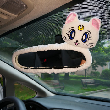 Интериор на автомобила Капак за огледало за обратно виждане Сладка креативна корейска личност Обръщаща се анимационна висулка Обратна декорация