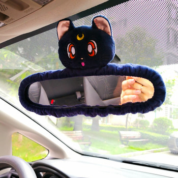 Интериор на автомобила Капак за огледало за обратно виждане Сладка креативна корейска личност Обръщаща се анимационна висулка Обратна декорация