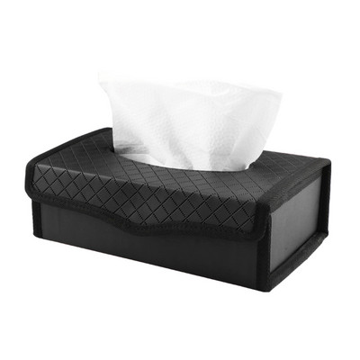 Θήκη για χαρτομάντηλα αυτοκινήτου Δερμάτινη θήκη χαρτοπετσέτας PU για χαρτομάντηλα αυτοκινήτου για οικιακό γραφείο Αξεσουάρ χαρτομάντιλων αυτοκινήτου Μαύρο ροζ