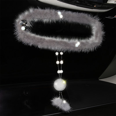 Viseći dodaci za auto retrovizore za Grills Ženska unutarnja dekoracija Ružičasta auto stražnja navlaka za žene Bling Luksuzni ukras