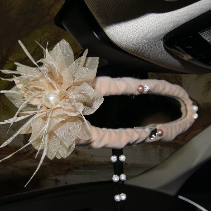 Viseći dodaci za auto retrovizore za Grills Ženska unutarnja dekoracija Ružičasta auto stražnja navlaka za žene Bling Luksuzni ukras