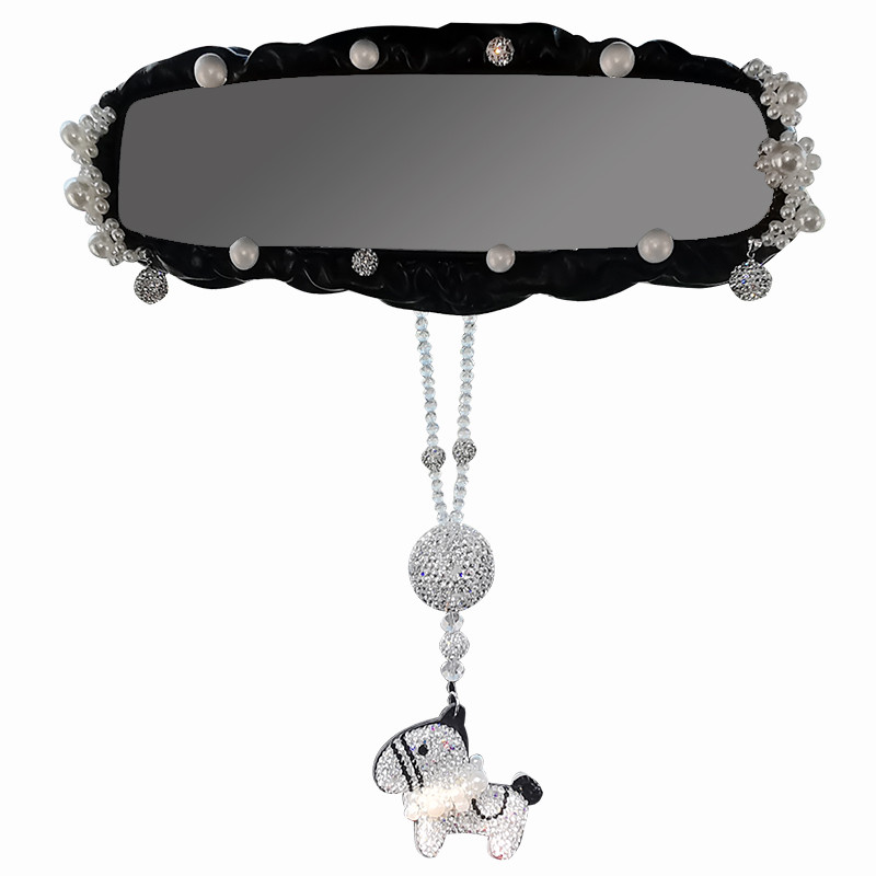 Viseći dodaci za auto retrovizore za Grills Ženska unutarnja dekoracija Ružičasta auto stražnja navlaka za žene Bling Luksuzni ukras