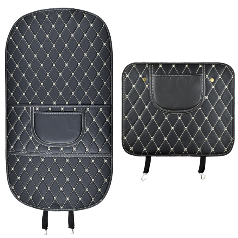 Luamaty 2PCS PU nahast autoistme seljakatte kaitse, laste löögivastane padi Waterprrof autoistme kaitse pori mustusevastased padjad