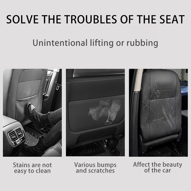 Luamaty 2PCS PU nahast autoistme seljakatte kaitse, laste löögivastane padi Waterprrof autoistme kaitse pori mustusevastased padjad