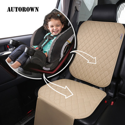 AUTOROWN PU Δερμάτινο αντικραδασμικό μαξιλαράκι για αυτοκίνητο Γενικό προστατευτικό πλάτης καθίσματος αυτοκινήτου Αδιάβροχο παιδικό αντιρρυπαντικό