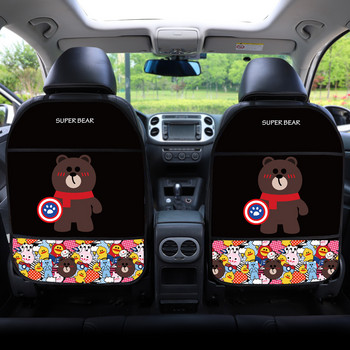 Cartoon Cute κάλυμμα πλάτης καθίσματος αυτοκινήτου για παιδιά Παιδικό 1 τμχ Anti Kick Mat Αδιάβροχο αντιβρωμικό προστατευτικό μαξιλαράκι για αυτοκίνητο