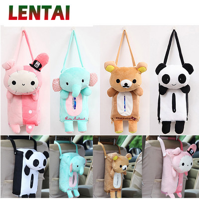 LENTAI За Mercedes benz w204 w203 Audi a3 a4 b6 b8 a6 b7 Chevrolet cruze captiva 1 комплект Car Cartoon Tissue Box Висяща хартиена торба