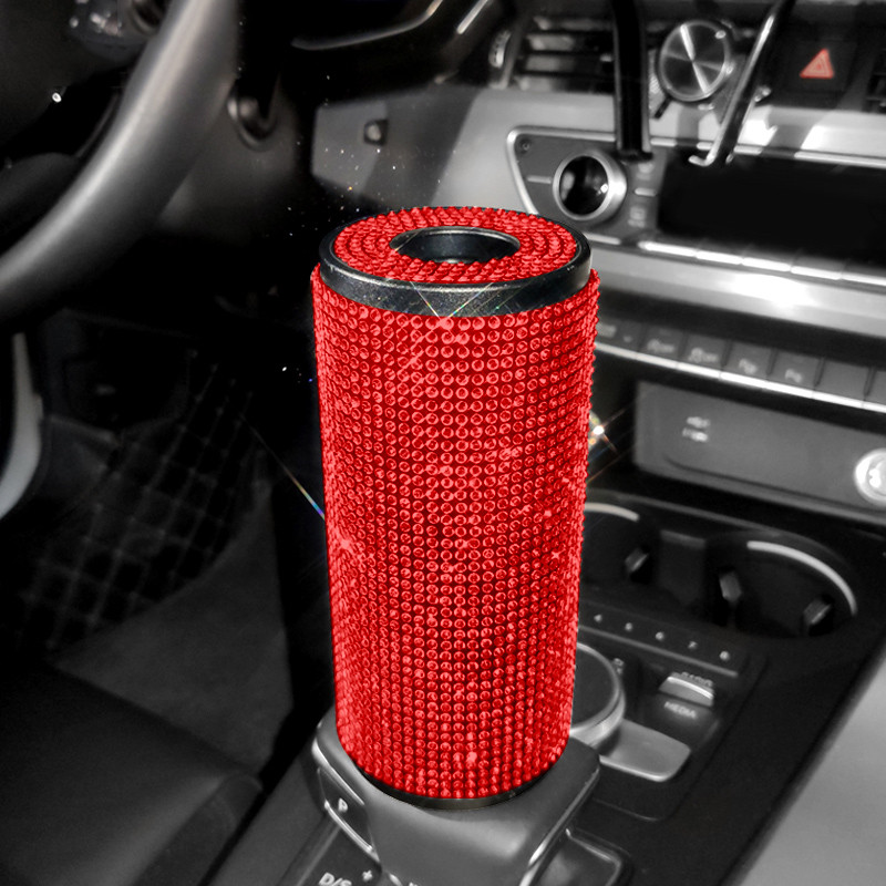 Crystal Car Tissue Dėžutė Metalo bloko tipas Sėdynės Nugarėlė Kalnų krištolas Reative Decoration Crystal Diamond Glitter Bling Box Automobilinė apvali dėžė