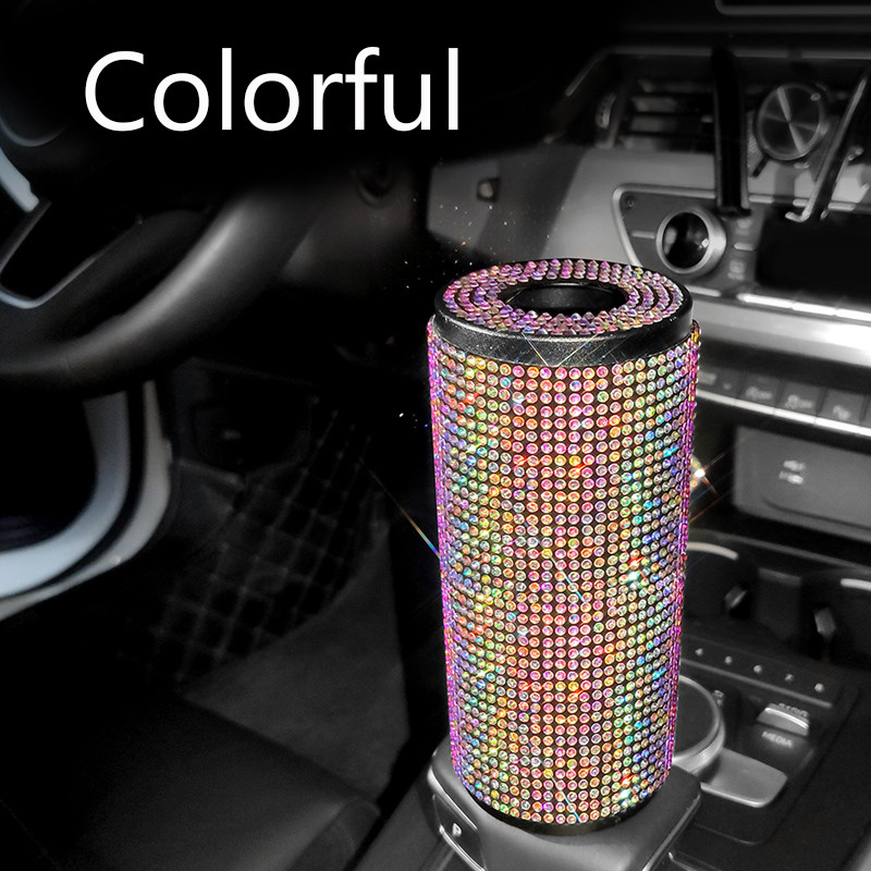 Crystal Car Tissue Dėžutė Metalo bloko tipas Sėdynės Nugarėlė Kalnų krištolas Reative Decoration Crystal Diamond Glitter Bling Box Automobilinė apvali dėžė