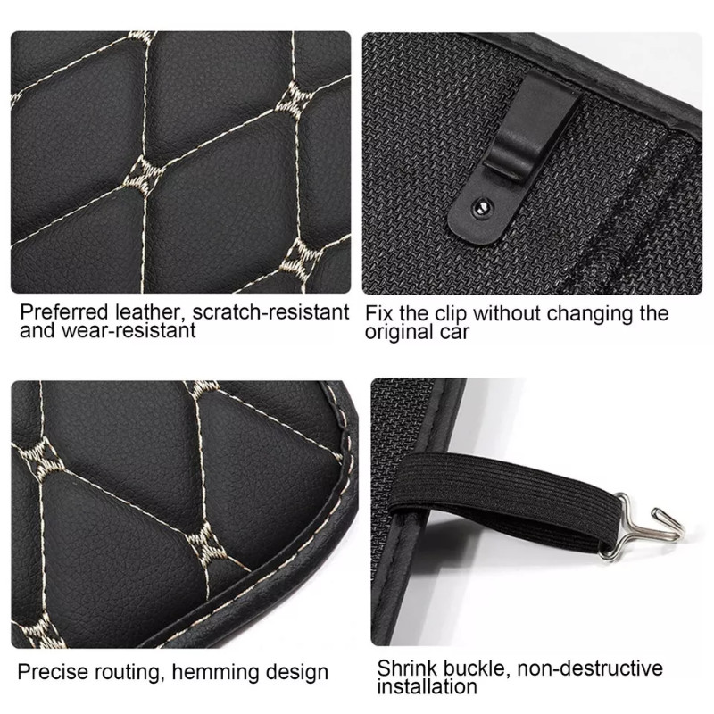 Covorașul de protecție pentru spătarul scaunului de mașină anti-kick-up Accesorii pentru interiorul mașinii Covorașă impermeabilă anti-murdărie Covoraș de protecție din piele PU