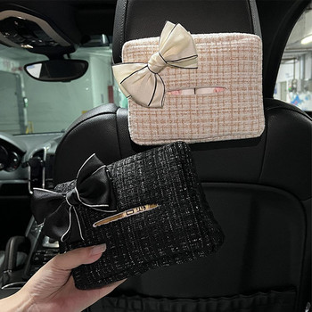 Кутия за съхранение на кърпички за кола Симпатична домашна правоъгълна висяща чанта за кърпички Органайзер за салфетки Автомобилни аксесоари