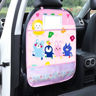 Cartoon Car Child Anti-kick Pad for Baby Child Kids Kick Mat Auto Care Seat Back Protector Case Cover Pad Atuo Storage Bag