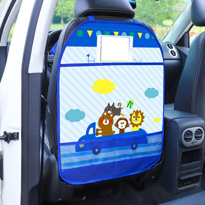 Cartoon Car Child Anti-kick Pad for Baby Child Kids Kick Mat Auto Care Seat Back Protector Case Cover Pad Atuo Storage Bag