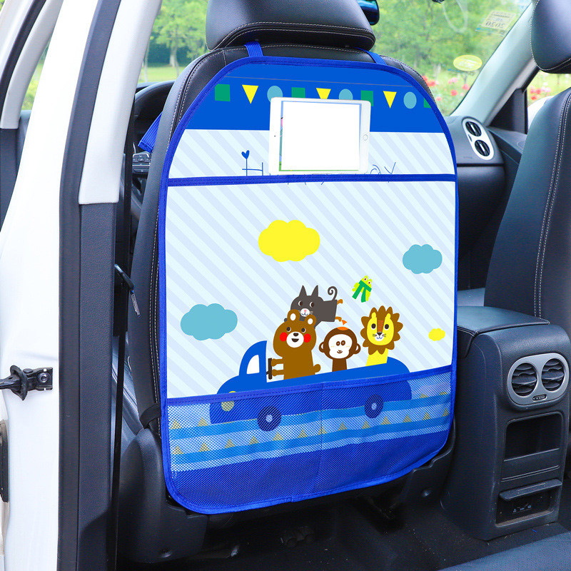 Cartoon Car Child Anti-kick Pad for Baby Child Kids Kick Mat Auto Care Seat Back Protector Case Cover Pad Atuo Storage Bag