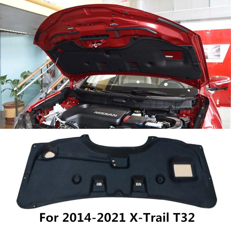 1 db 2007-2021 Nissan X-Trail T31 T32 autó motorháztető motor hő-hangszigetelő párna pamut hangszigetelő szőnyeg