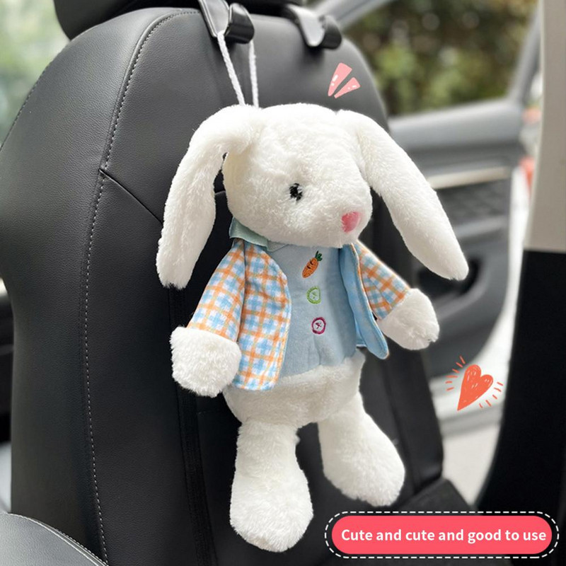 Aranyos rajzfilm autókendős doboz Kreatív Lovely Rabbit rövid plüss papírzsebkendő tartó autós kartámasz dobozhoz autósülés selyemdobozhoz