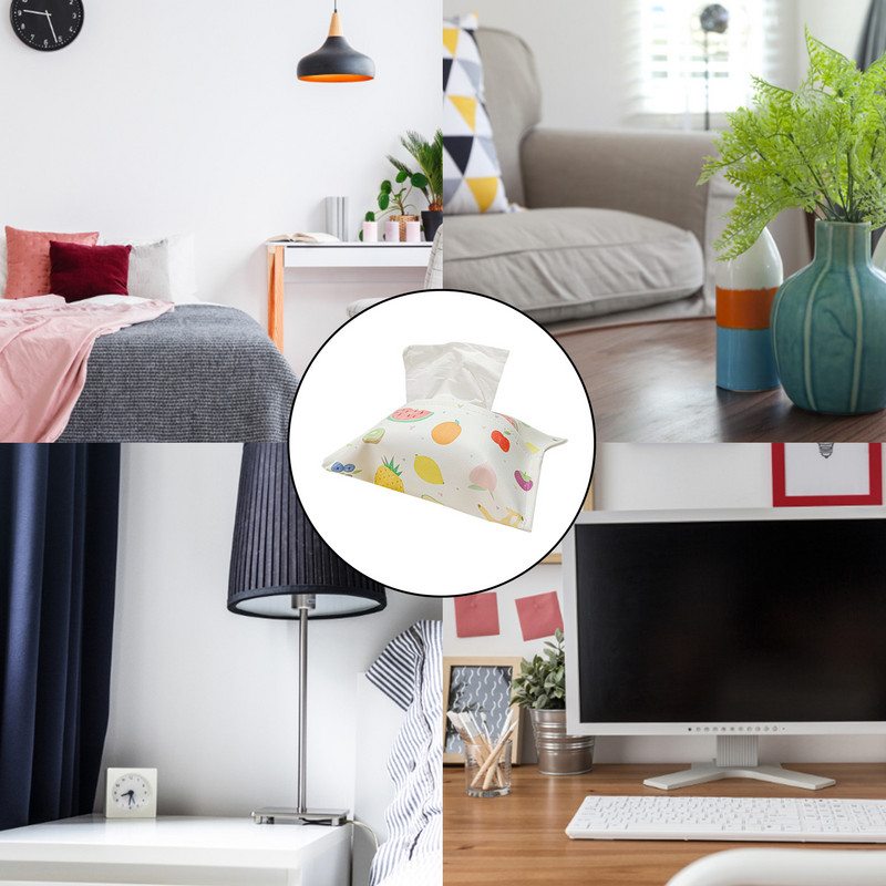 Odinė animacinių filmų servetėlių dėžutė, popierinė laikiklis servetėlių dėklas Automobilio galvos atrama Vonios kambarys Biuras Restoranas Kabantis Automobilių vidaus sandėliavimo dekoras