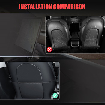 Για Tesla Model 3 Y Προστατευτικά πλάτης καθίσματος αυτοκινήτου Kick Mats Κεντρική κονσόλα προστασίας Pad Kick Mats πίσω καθίσματος
