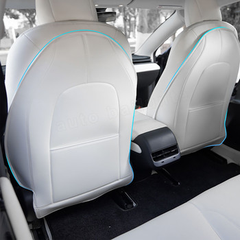 Για Tesla Model 3 Y Προστατευτικά πλάτης καθίσματος αυτοκινήτου Kick Mats Κεντρική κονσόλα προστασίας Pad Kick Mats πίσω καθίσματος