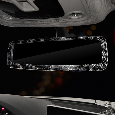 Bling Crystal Univerzalni unutarnji retrovizor Stražnji retrovizor automobila Rotirajući 360° podesivi širokokutni retrovizor