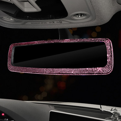 Bling Crystal Univerzalni unutarnji retrovizor Stražnji retrovizor automobila Rotirajući 360° podesivi širokokutni retrovizor