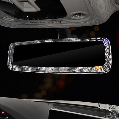 Bling Crystal Univerzalni unutarnji retrovizor Stražnji retrovizor automobila Rotirajući 360° podesivi širokokutni retrovizor