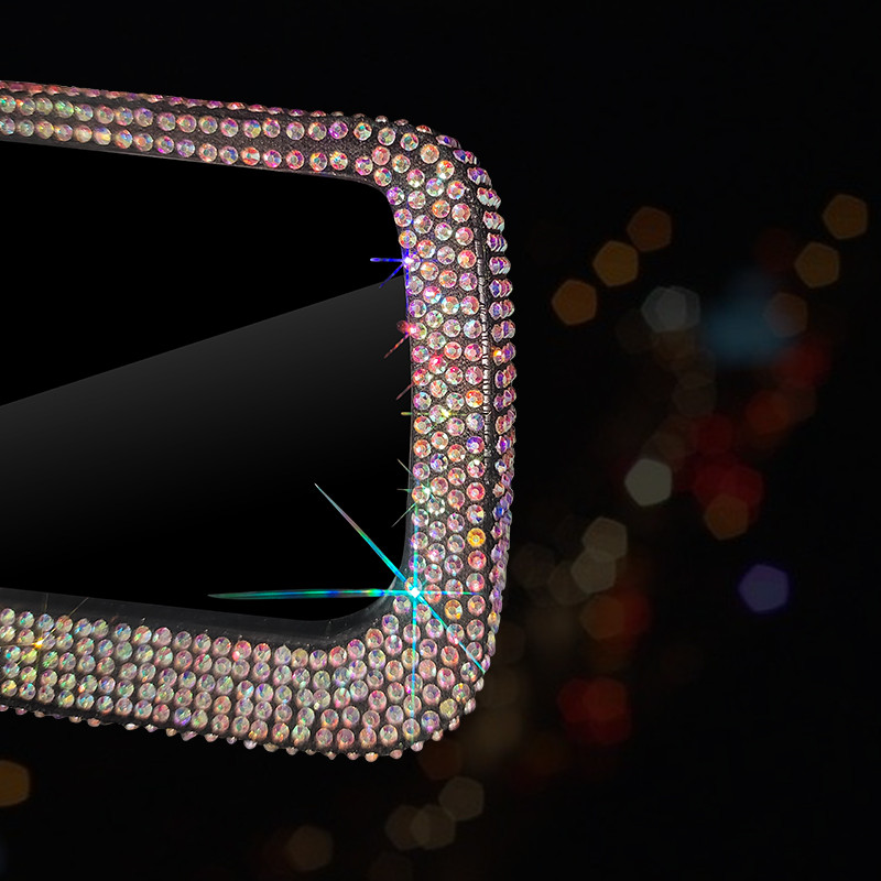 Bling Crystal Univerzalni unutarnji retrovizor Stražnji retrovizor automobila Rotirajući 360° podesivi širokokutni retrovizor
