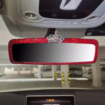 2022 Crown Διακοσμητικό κάλυμμα καθρέφτη οπισθοπορείας αυτοκινήτου Crystal Auto καθρέφτη οπισθοπορείας Diamond Car Bling Αξεσουάρ για γυναίκες κορίτσια