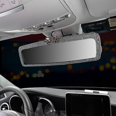 2022 Crown Car Retrovizor Poklopac Dekoracija Šarm Crystal Auto Retrovizor Diamond Auto Bling Dodaci za žene Djevojke
