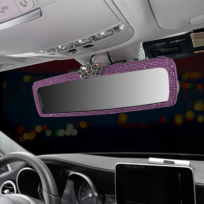 2022 Crown Car Retrovizor Poklopac Dekoracija Šarm Crystal Auto Retrovizor Diamond Auto Bling Dodaci za žene Djevojke