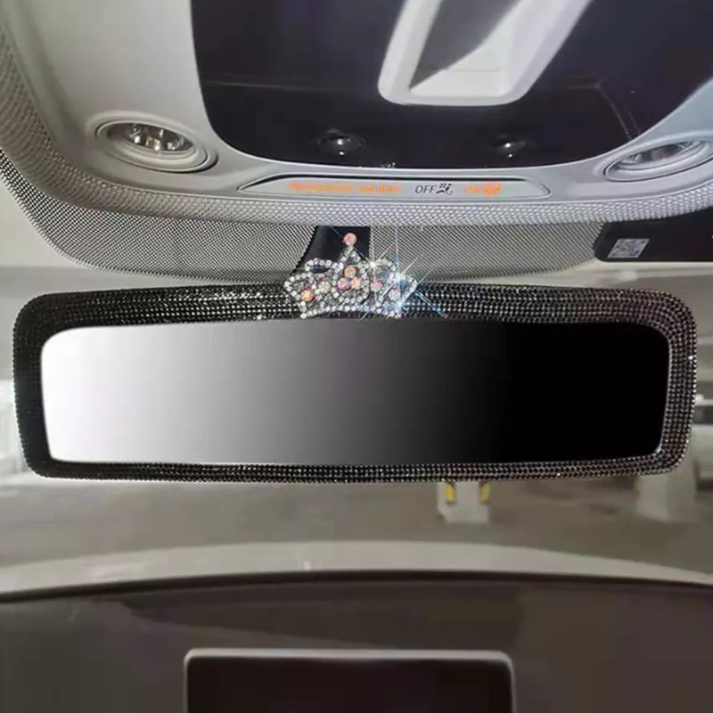 2022 Crown Car Retrovizor Poklopac Dekoracija Šarm Crystal Auto Retrovizor Diamond Auto Bling Dodaci za žene Djevojke
