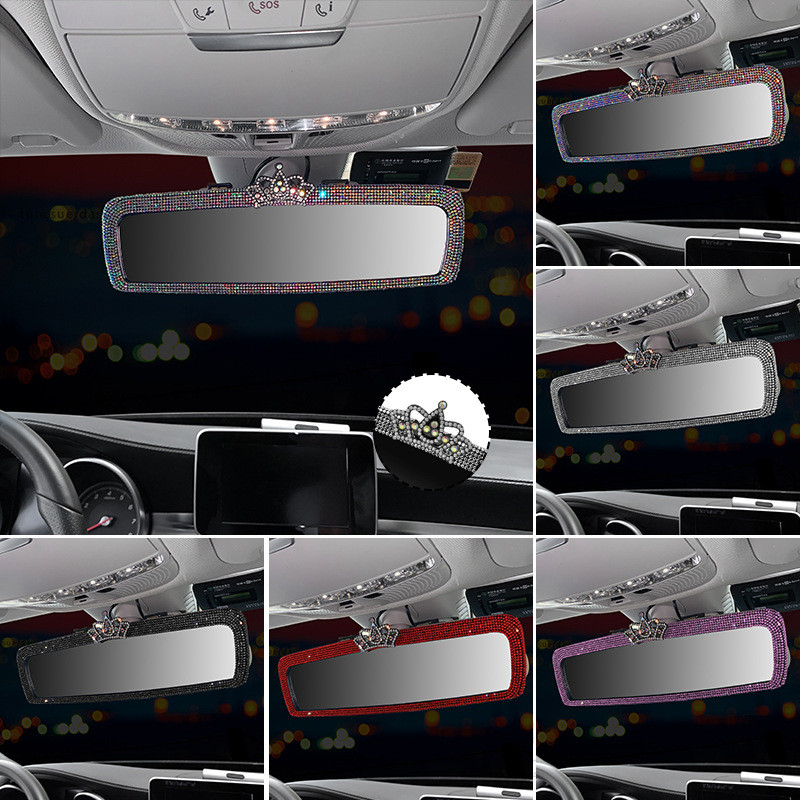 2022 Crown Car Retrovizor Poklopac Dekoracija Šarm Crystal Auto Retrovizor Diamond Auto Bling Dodaci za žene Djevojke