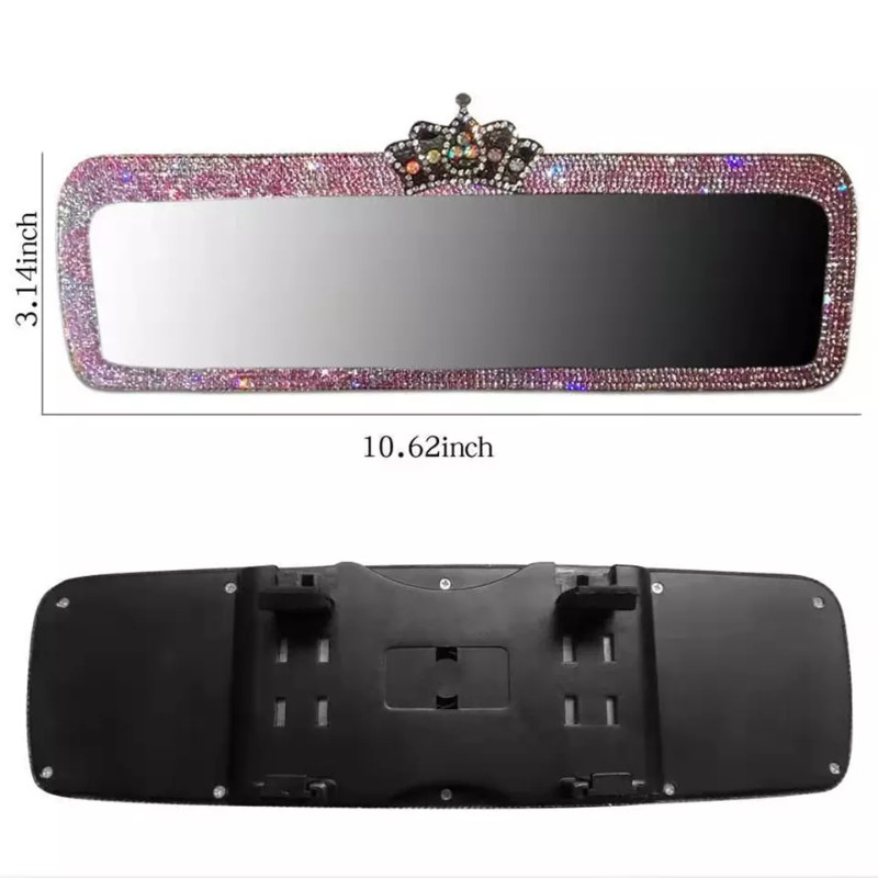 2022 Crown Car Retrovizor Poklopac Dekoracija Šarm Crystal Auto Retrovizor Diamond Auto Bling Dodaci za žene Djevojke