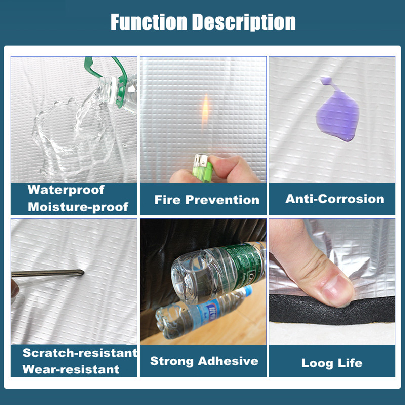 50x200cm 5/10mm automobilska podloga za prigušivanje buke, izolacija poklopca motora, prigušujuća zvučna izolacija, pamuk za poklopac motora, naljepnica