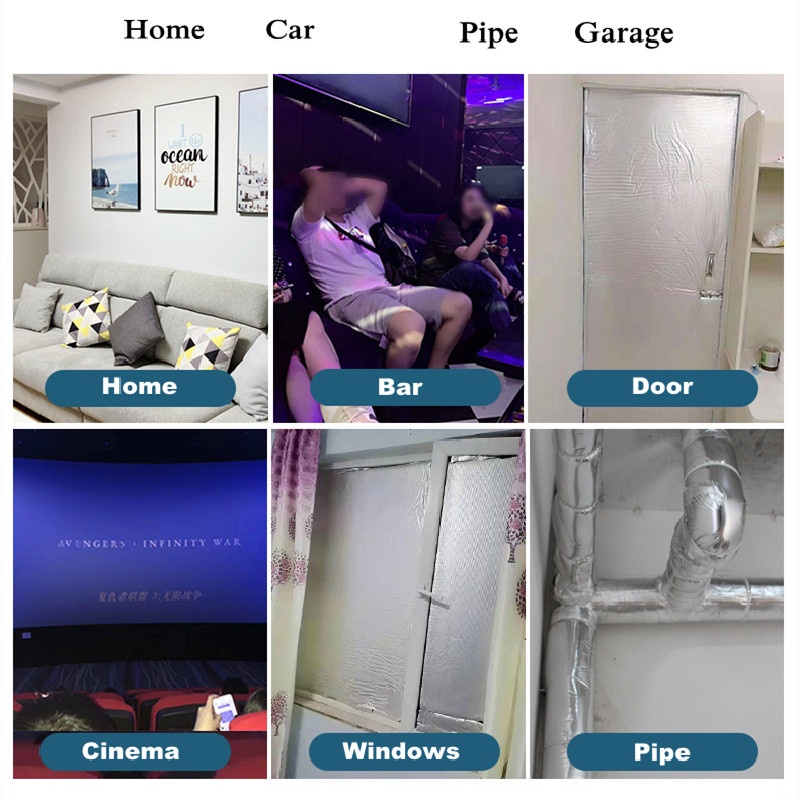 50x200cm 5/10mm automobilska podloga za prigušivanje buke, izolacija poklopca motora, prigušujuća zvučna izolacija, pamuk za poklopac motora, naljepnica