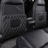 Bőr univerzális, többfunkciós kopásálló védelem autósülés háttámlája tárolótáska gyermek rúgás-gátló autótartozékokhoz