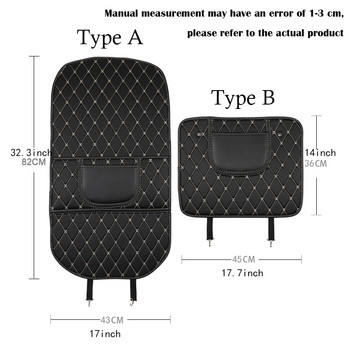 Кожена универсална многофункционална устойчива на износване чанта за съхранение на облегалката на автомобилната седалка за подложка против деца Автоаксесоари