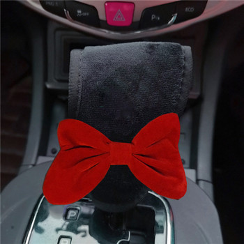 Βελούδινο ρετρό κόκκινο φιόγκο Κάλυμμα καθρέφτη αυτοκινήτου Universal Stretch Μαλακό βελούδινο αυτόματο εσωτερικό θήκη καθρέφτη οπισθοπορείας Διακόσμηση αξεσουάρ Γυναικεία