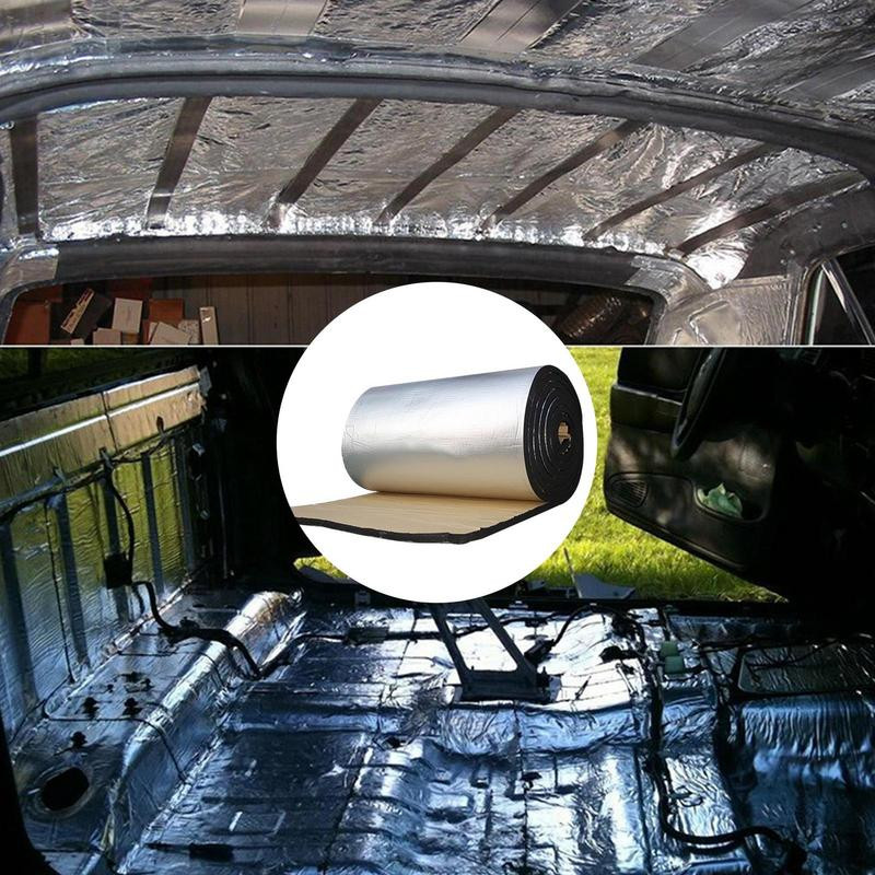 Hangtompító szőnyeg autós tűzfal hangtompító hőpajzs szigetelés hangzajszigetelő csillapító betét 5/10mm 50x200cm