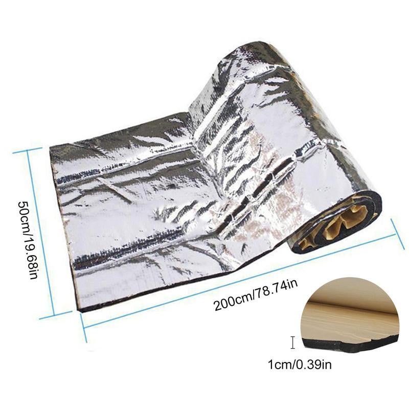 Hangtompító szőnyeg autós tűzfal hangtompító hőpajzs szigetelés hangzajszigetelő csillapító betét 5/10mm 50x200cm