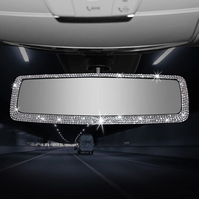 Διακόσμηση καθρέφτη εσωτερικού αυτοκινήτου με στρας Κρυστάλλινο διαμάντι Στολίδι Κάλυμμα καθρέπτη πίσω όψης Bling Αξεσουάρ αυτοκινήτου για γυναίκες