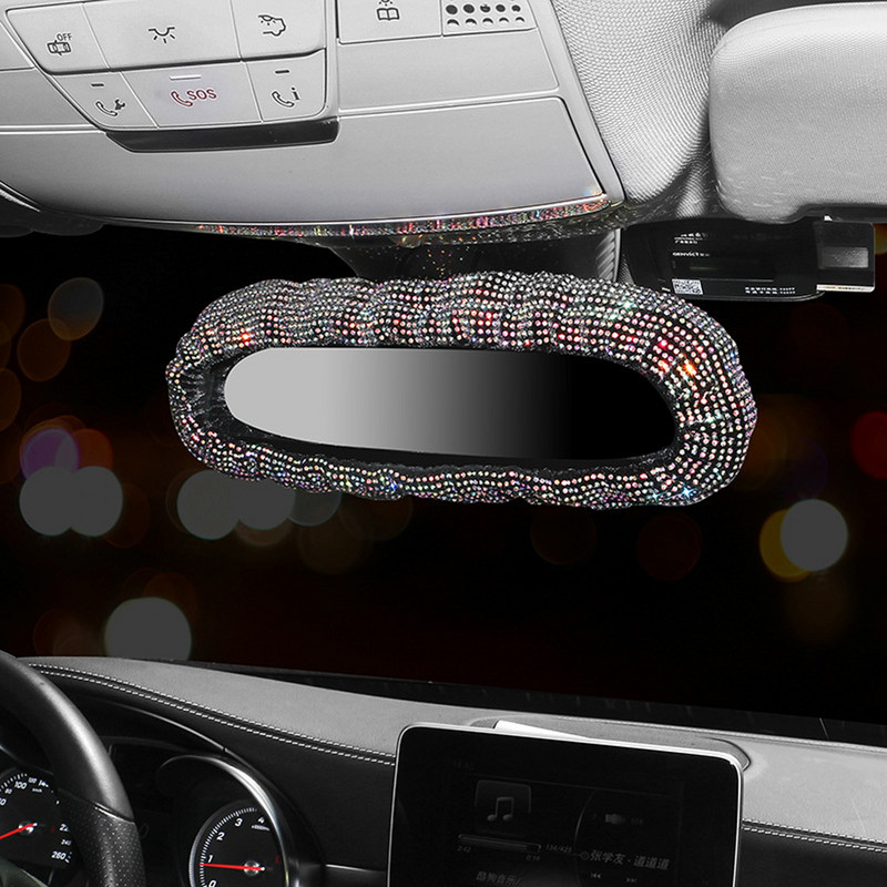 Bling retrovizor od kamenčića Šarmantan poklopac retrovizora za automobil s kristalnim dijamantima Elastični svjetlucavi stražnji pogled automobila