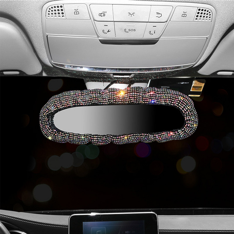 Bling retrovizor od kamenčića Šarmantan poklopac retrovizora za automobil s kristalnim dijamantima Elastični svjetlucavi stražnji pogled automobila