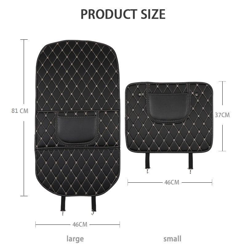 Tampă din piele PU anti-kick-child pentru mașină, impermeabilă, husă de protecție pentru spătarul scaunului, tampoane universale auto anti noroi și murdărie cu sac de depozitare