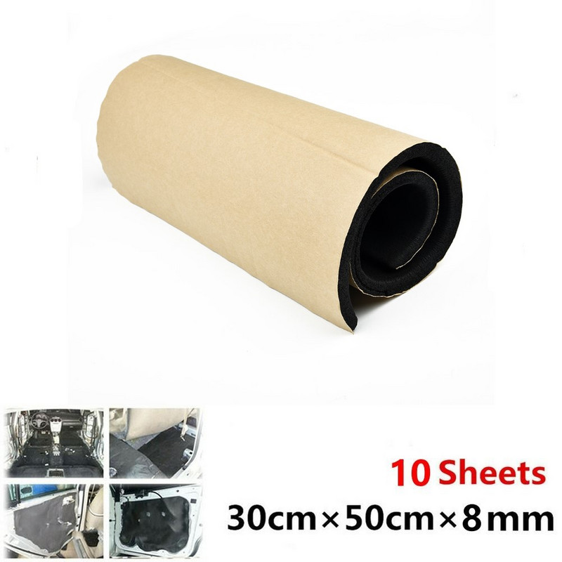 Ηχομόνωση πάχους 8mm 30x50cm Βαμβακερό καουτσούκ και πλαστικό αυτοκινήτου Ηχομόνωση βαμβάκι Ηχομόνωση και θερμομόνωση